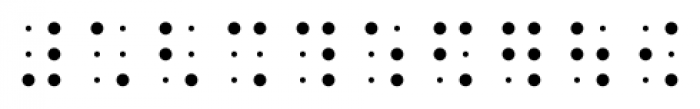 Confettis Braille Six Dots Extra Light Font OTHER CHARS