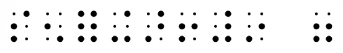 Confettis Braille Six Dots Extra Light Font OTHER CHARS