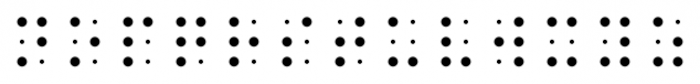 Confettis Braille Six Dots Extra Light Font LOWERCASE