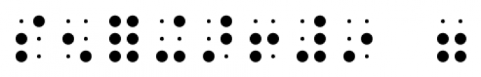 Confettis Braille Six Dots Regular Font OTHER CHARS