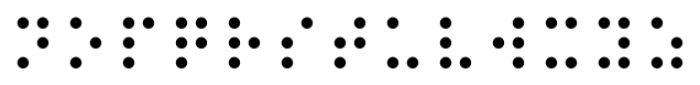 Confettis Braille Six Light Font LOWERCASE
