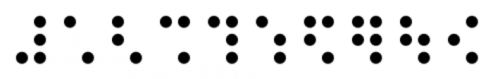 Confettis Braille Six Regular Font OTHER CHARS