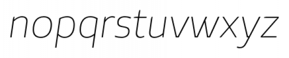 Conflict Thin Italic Font LOWERCASE