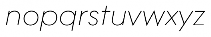 Contax Pro 36 Thin Italic Font LOWERCASE