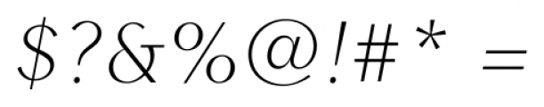 Contax Sans 36 Thin Italic Font OTHER CHARS