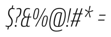 Conto Compressed Extra Light Italic Font OTHER CHARS