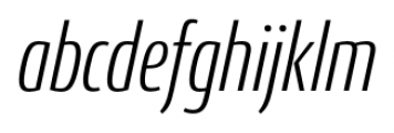 Conto Compressed Light Italic Font LOWERCASE