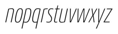 Conto Compressed Thin Italic Font LOWERCASE