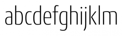 Conto Condensed Extra Light Font LOWERCASE