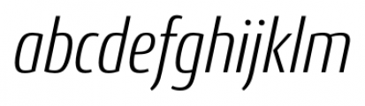 Conto Condensed Light Italic Font LOWERCASE