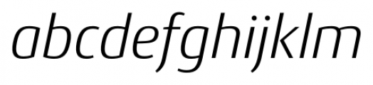 Conto Light Italic Font LOWERCASE