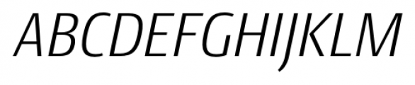 Conto Narrow Light Italic Font UPPERCASE