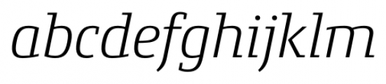 Conto Slab Light Italic Font LOWERCASE