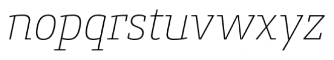 Conto Slab Thin Italic Font LOWERCASE