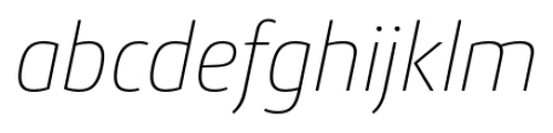 Conto Thin Italic Font LOWERCASE