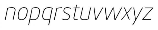 Conto Thin Italic Font LOWERCASE