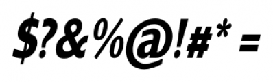 Contra Condensed Bold Italic Font OTHER CHARS
