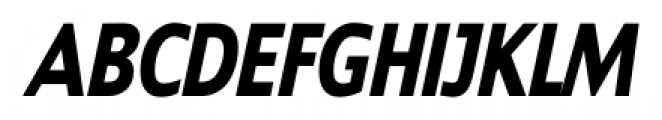Contra Condensed Bold Italic Font UPPERCASE