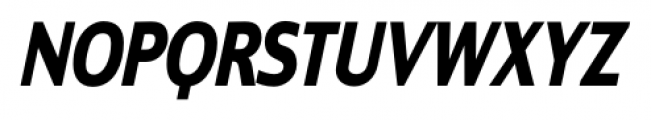 Contra Condensed Bold Italic Font UPPERCASE