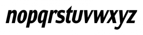 Contra Condensed Bold Italic Font LOWERCASE
