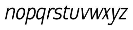 Contra Condensed Light Italic Font LOWERCASE