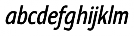 Contra Condensed Regular Italic Font LOWERCASE