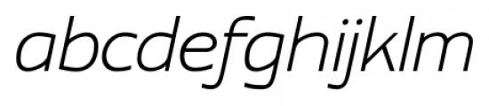 Contra Sans Light Italic Font LOWERCASE