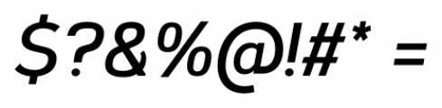 Corbert Condensed DemiBold Italic Font OTHER CHARS