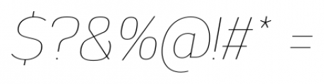 Corbert Condensed Thin Italic Font OTHER CHARS