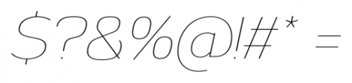 Corbert Thin Italic Font OTHER CHARS