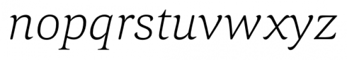 Corda ExtraLight Italic Font LOWERCASE