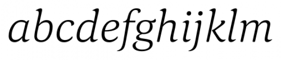 Corda Light Italic Font LOWERCASE