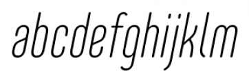 Core Mellow 29 Cp ExtraLight Italic Font LOWERCASE