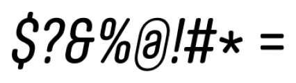 Core Mellow 47 Cn Regular Italic Font OTHER CHARS