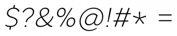 Core Rhino 25 Thin Italic Font OTHER CHARS
