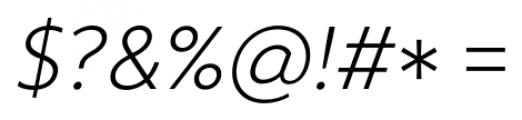 Core Sans B 25 Light Italic Font OTHER CHARS