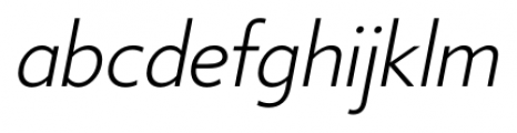 Core Sans B 25 Light Italic Font LOWERCASE
