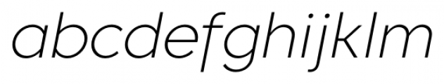 Core Sans C 25 Extra Light Italic Font LOWERCASE