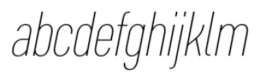 Core Sans D 17 Cn Thin Italic Font LOWERCASE