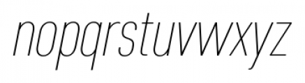 Core Sans D 17 Cn Thin Italic Font LOWERCASE