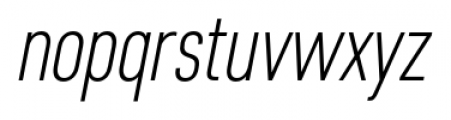 Core Sans D 27 Cn Light Italic Font LOWERCASE