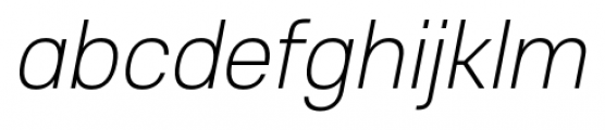 Core Sans E 25 Extra Light Italic Font LOWERCASE