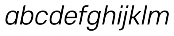 Core Sans E 35 Light Italic Font LOWERCASE