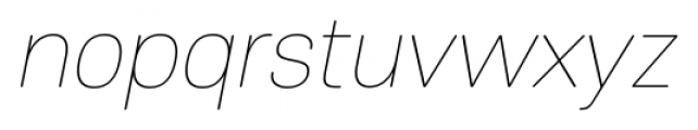 Core Sans ES 15 Thin Italic Font LOWERCASE