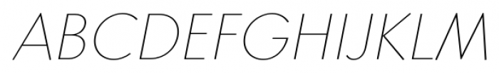 Core Sans G 15 Thin Italic Font UPPERCASE