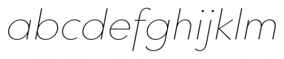 Core Sans G 15 Thin Italic Font LOWERCASE