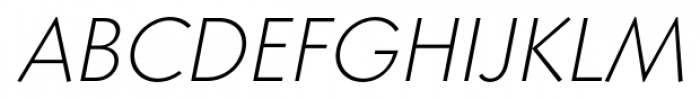 Core Sans G 25 ExtraLight Italic Font UPPERCASE