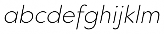 Core Sans G 25 ExtraLight Italic Font LOWERCASE