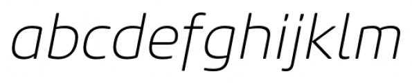 Core Sans M 25 ExtraLight Italic Font LOWERCASE