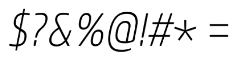 Core Sans M 27 Cn ExtraLight Italic Font OTHER CHARS